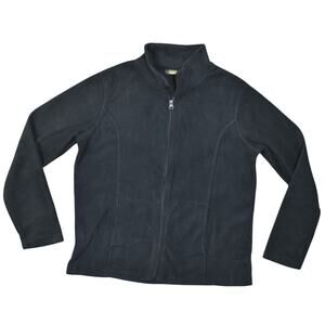 Cabela's Women's Medium Black Polyester Full Zip Fleece Jacket Solid